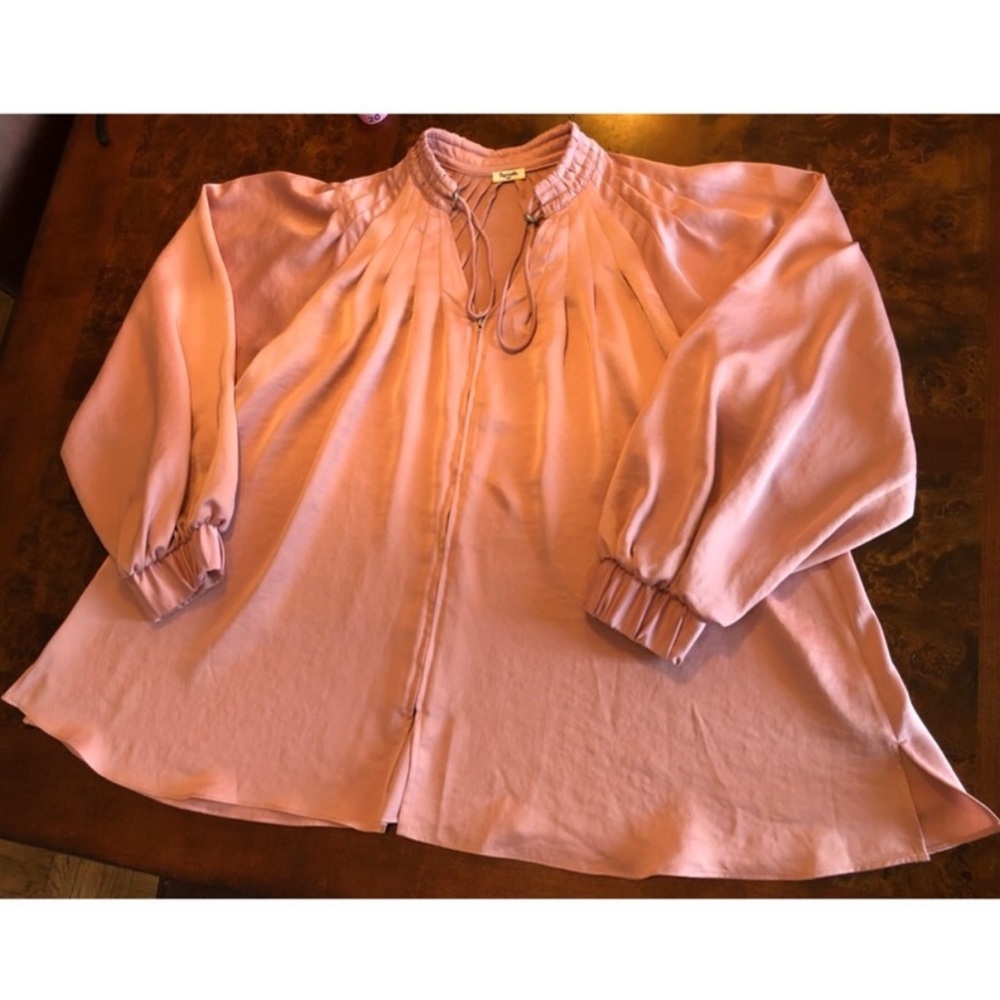 Custom Ooak! Symple Woven Range Dusty Rose Blouse - image 4